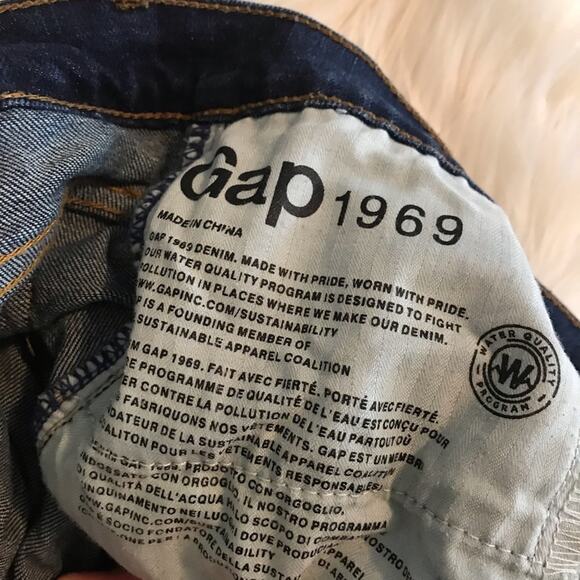 Gap 1969 stretch denim mid rise blue jean cutoff classic shorts frayed womens 27 - Picture 6 of 8